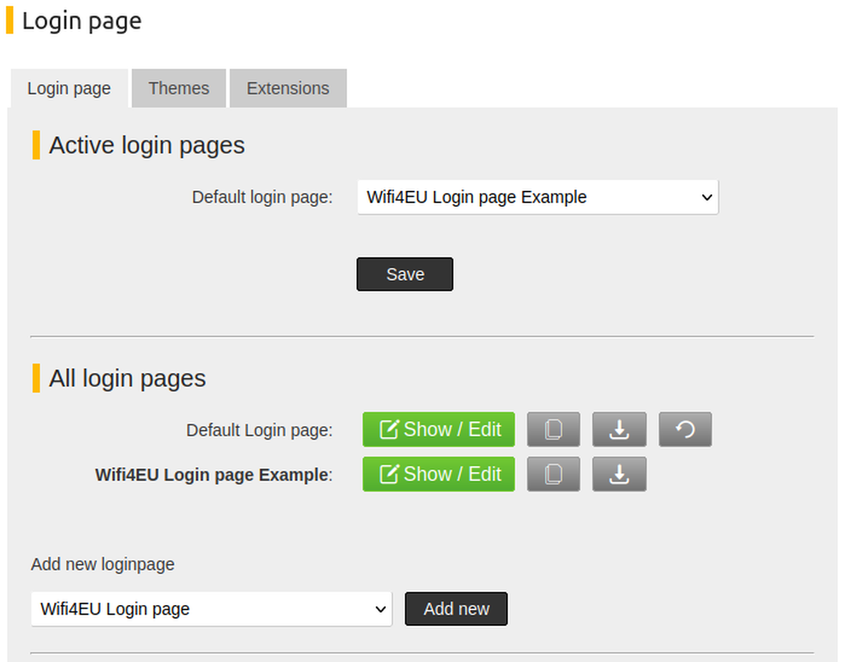 WiFi4EU login page IACBOX