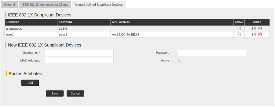 802.1X authentication - IACBOX